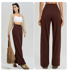 Karbi Statement Trouser Pants - front and back shot on model, brown - Miss Mosa By Akanksha