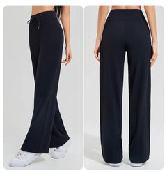 Karbi Statement Trouser Pants - front and back shot on model, black - Miss Mosa By Akanksha