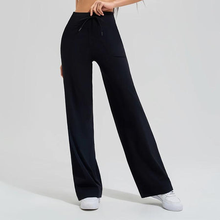 Karbi Statement Trouser Pants - front shot on model, black - Miss Mosa By Akanksha