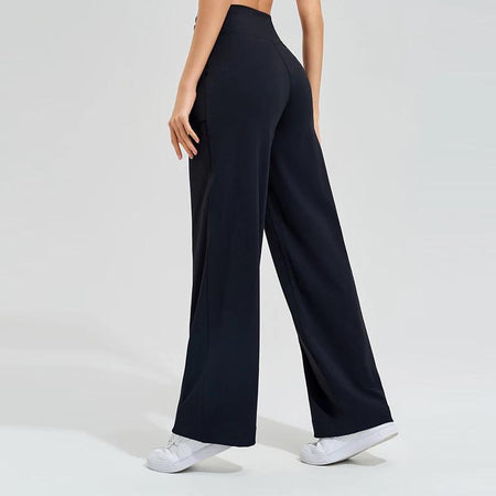 Karbi Statement Trouser Pants - back shot on model, black - Miss Mosa By Akanksha
