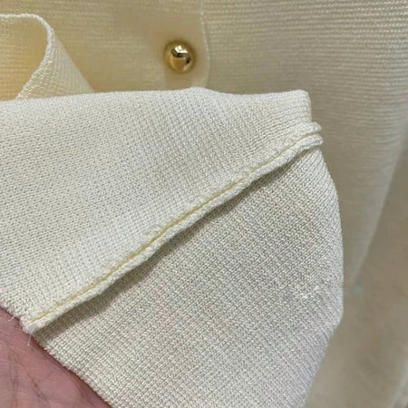 Kello Casual Summer Tank Top - close-up of button detail, ivory - Miss Mosa By Akanksha