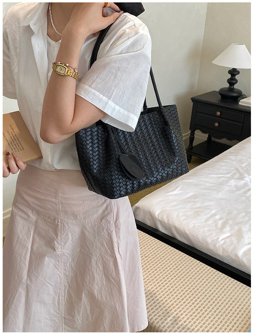 Koda Textured PU Tote Bag With Pouch