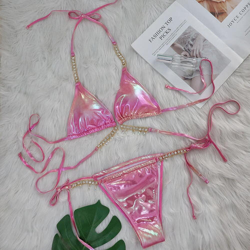 Lake Embellished 2Pcs Bikini Swimsuit