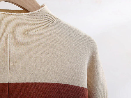 Latifah Woolen Coord Set - close-up of collar, cream - Miss Mosa By Akanksha