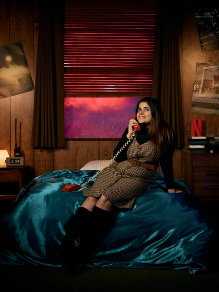 Lauder Dress and Top Set In Black and Brown - lifestyle shot on model, brown - Miss Mosa By Akanksha