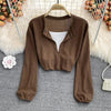 Laurel Full Sleeve Summer Tops In Brown - XS