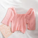 Lauren Ribbed Tops - flat-lay product shot, pink - Miss Mosa By Akanksha