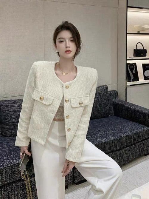Lave Tweed Premium Jacket In Off-White