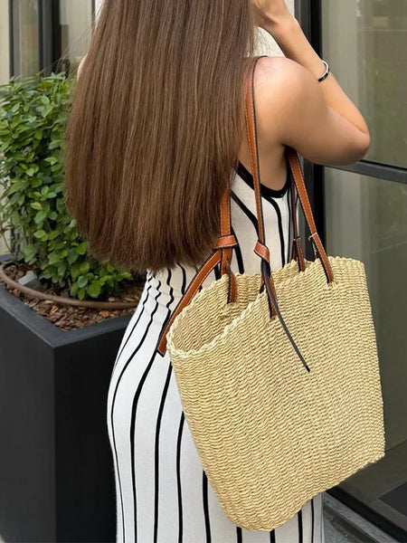 Lavinia Striped Holiday Dress In White - back styling shot on model outdoors - Miss Mosa By Akanksha