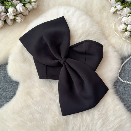 Lee Bow Detailed Blouse in Black - flat-lay product shot, black - Miss Mosa By Akanksha