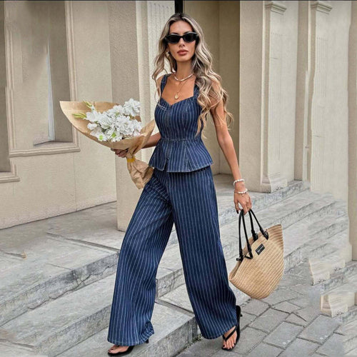 Lelia Stripe Coord Pant Set