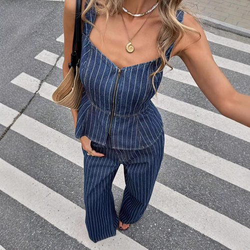 Lelia Stripe Coord Pant Set
