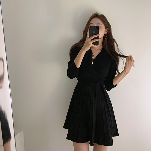 Lelia Winter Mini Dress With Belt
