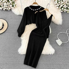 Lilith Coord Set - styled flat-lay shot, black - Miss Mosa By Akanksha