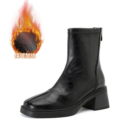 Lily Ankle Chelsea Boots - flat-lay product shot, black - Miss Mosa By Akanksha