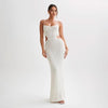 Livia Soft Knit Crochet Dress-Resortwear In Off White - S