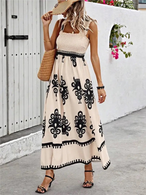 Loir Holiday Midi Dress In Off White