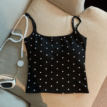 Loret Tank Tops with Inbuilt Bra In Black - flat-lay product shot of tank top - Miss Mosa By Akanksha