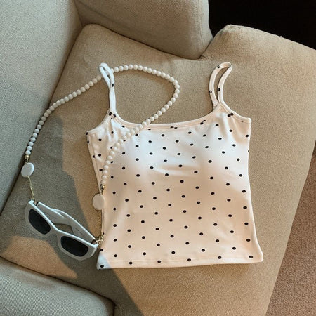 Loret Tank Tops with Inbuilt Bra In White - flat-lay product shot of tank top - Miss Mosa By Akanksha