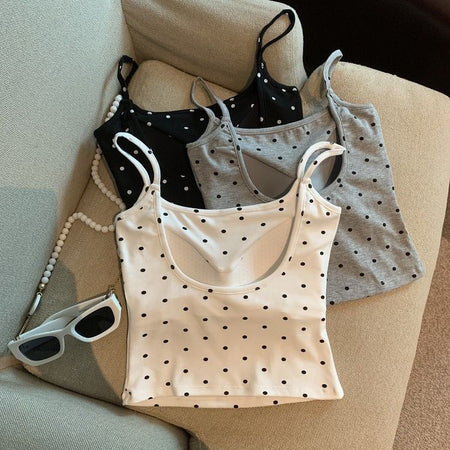Loret Tank Tops with Inbuilt Bra In White - flat-lay product shot of three tank tops - Miss Mosa By Akanksha