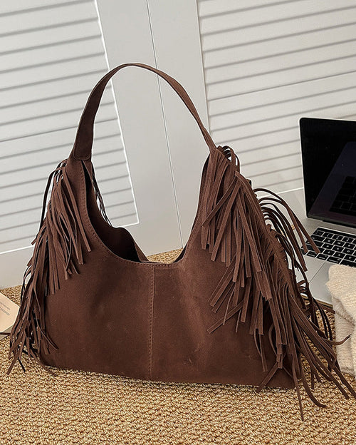 Luc Fringe Suede Tote Bag