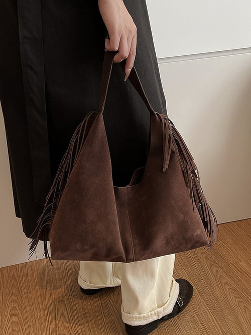 Luc Fringe Suede Tote Bag