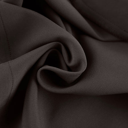 Lucia Overlap Mini Skirt - fabric detail shot, dark brown - Miss Mosa By Akanksha