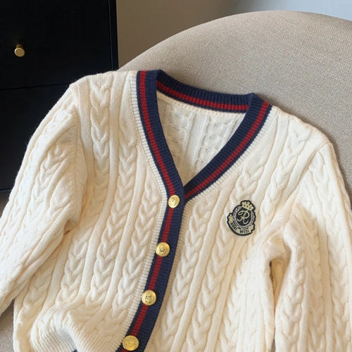 Luisa Woolen Cardigan In Off White