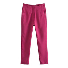 Luxe Fred Formal Pants - flat-lay product shot, pink - Miss Mosa By Akanksha