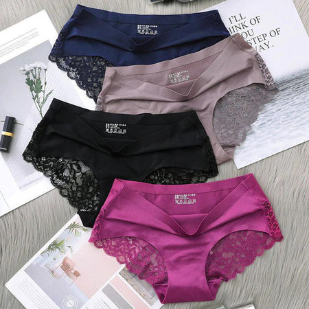 Luxury Vogue Panties - Set of 5 - styled flat-lay shot, multicolour - Miss Mosa By Akanksha