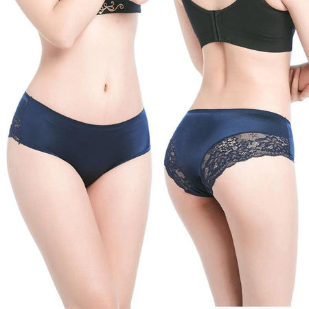 Luxury Vogue Panties - Set of 5 - front shot on model, navy - Miss Mosa By Akanksha