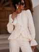Macey Ruffle Summer Top - close-up shot, ivory - Miss Mosa By Akanksha