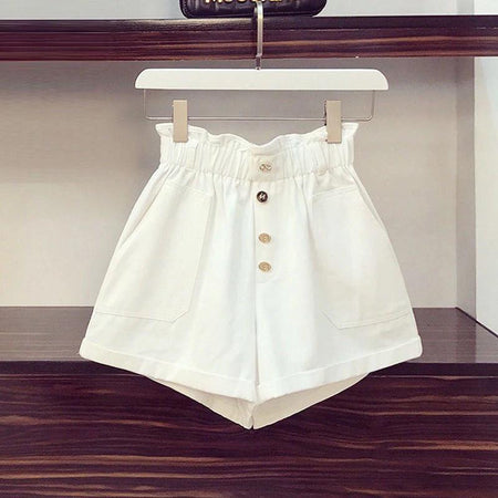 Macey Summer Two Piece Set In Blue - flat-lay product shot of shorts on hanger - Miss Mosa By Akanksha