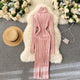 Macy Woolen Bodycon Dress - styled flat-lay shot, pink - Miss Mosa By Akanksha