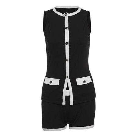 Madley Soft Knit Coord Set In Black - flat-lay product shot - Miss Mosa By Akanksha