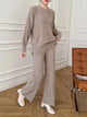 Madrigal Winter Trackset - full-length shot on model, beige - Miss Mosa By Akanksha