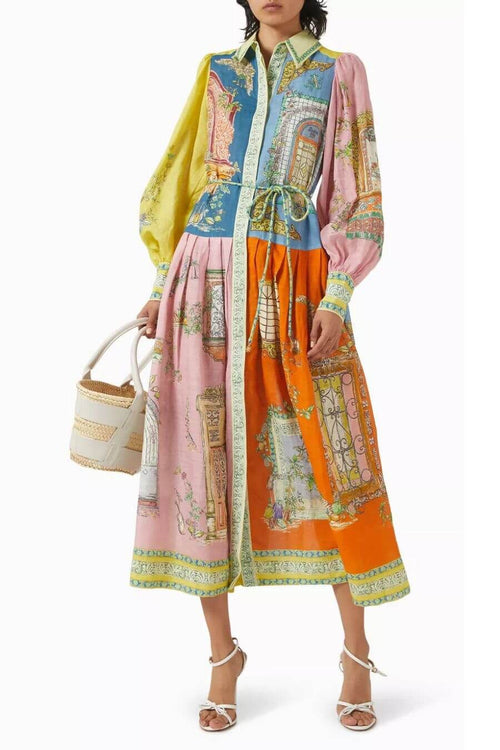 Maisto Printed Summer Maxi Dress In Multicolor