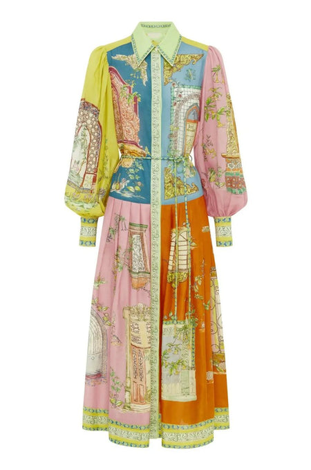 Maisto Printed Summer Maxi Dress In Multicolour - flat-lay product shot - Miss Mosa By Akanksha