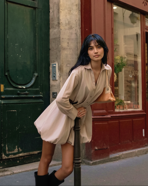 Manon Belted Shirt Mini Dress