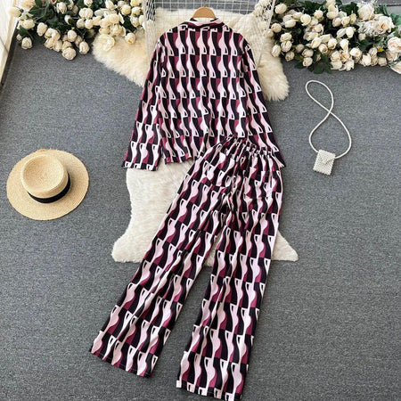 Margarita Abstract Coord Set - styled flat-lay shot, multicolour - Miss Mosa By Akanksha