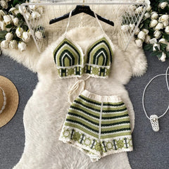 Margot 2 Piece Coord Set - Resortwear Set - styled flat-lay shot, green - Miss Mosa By Akanksha