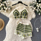 Margot 2 Piece Coord Set - Resortwear Set - styled flat-lay shot, green - Miss Mosa By Akanksha
