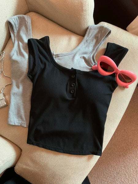 Maria Tank Tops with Inbuilt Bra - styled flat-lay shot, black - Miss Mosa By Akanksha