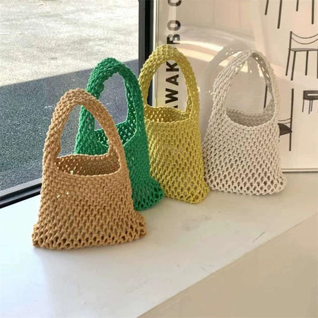 Mariam Cute Holiday Jute Bags - multicolour flat-lay shot, multicolour - Miss Mosa By Akanksha