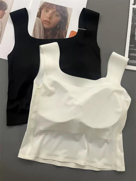 Mariam Tank Tops with Inbuilt Bra - flat-lay product shot, multicolour - Miss Mosa By Akanksha