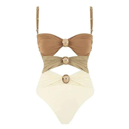 Mariku Luxe Swimsuit with Skirt - flat-lay product shot, multicolour - Miss Mosa By Akanksha