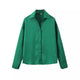 Mario Satin Shirt - flat-lay product shot, green - Miss Mosa By Akanksha