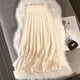 Marko Statement Woolen Skirt - flat-lay product shot, cream - Miss Mosa By Akanksha
