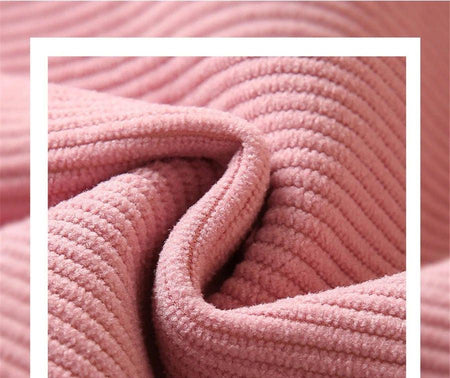 Marley Wide Leg Fleece Pants - close-up of fabric texture, pink - Miss Mosa By Akanksha
