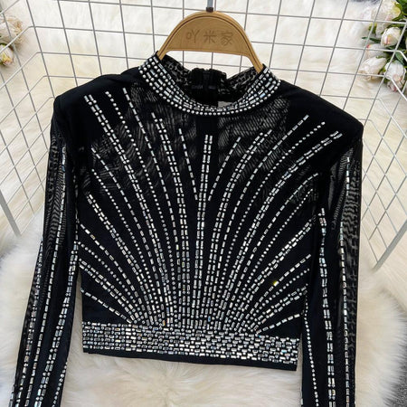 Martha Luxe Party 2 Piece Set - front shot on hanger, black - Miss Mosa By Akanksha